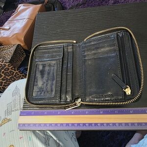 Michael Kors Black Wallet with Gold Zipper
